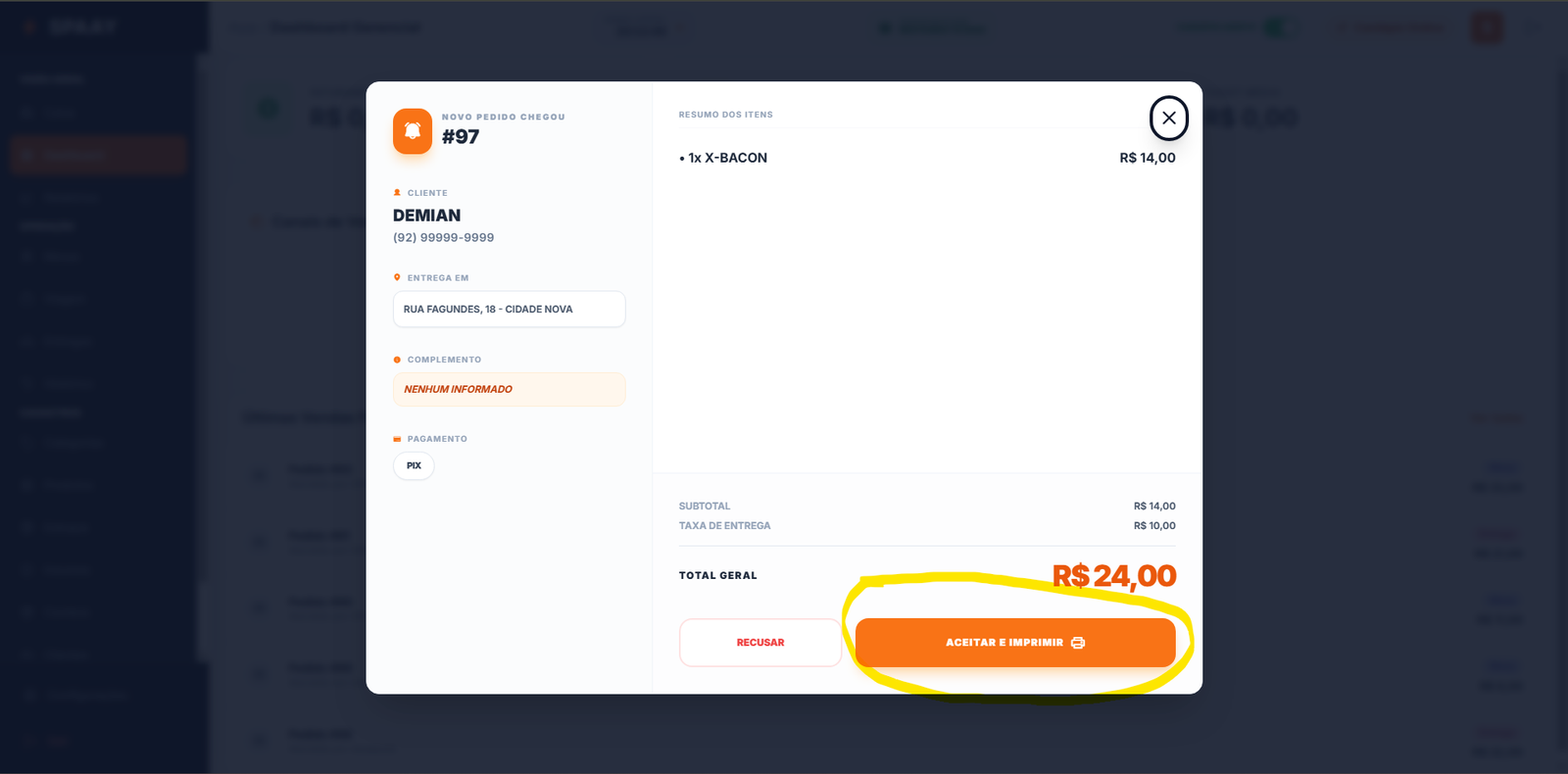 Cardápio Online - Fidelização